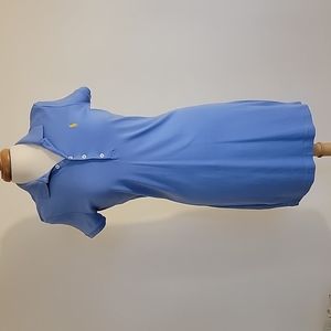 NWOT Ralph Lauren Blue Cotton Mesh Polo Dress Size:M